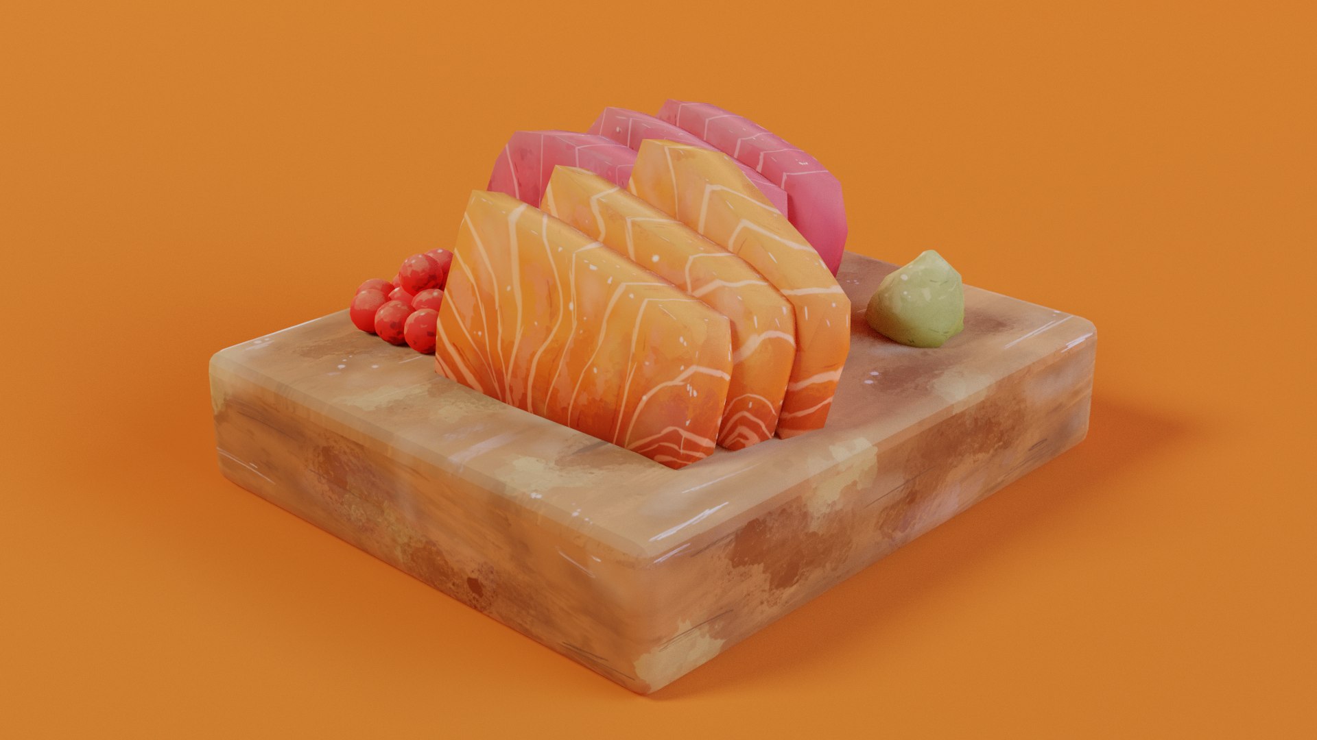 Hand-painted Sashimi 3D Model - TurboSquid 2045985