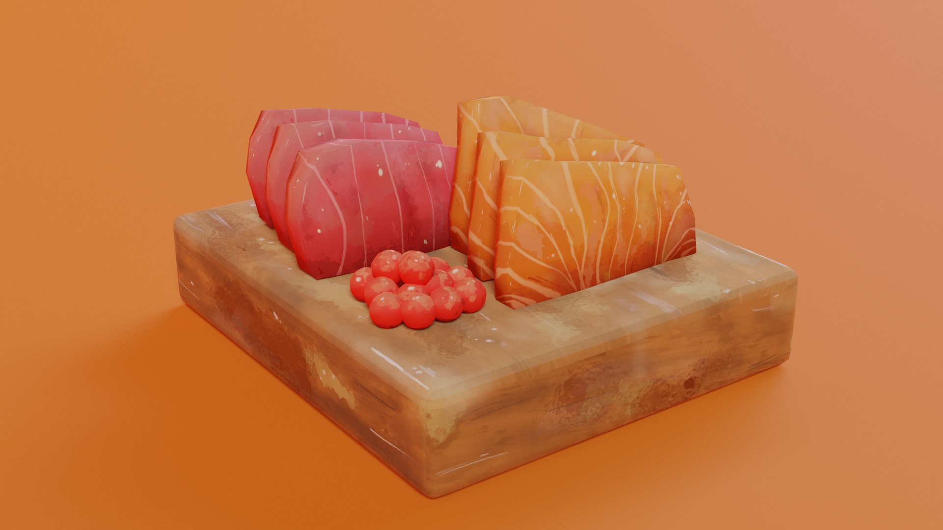 Hand-painted Sashimi 3D Model - TurboSquid 2045985