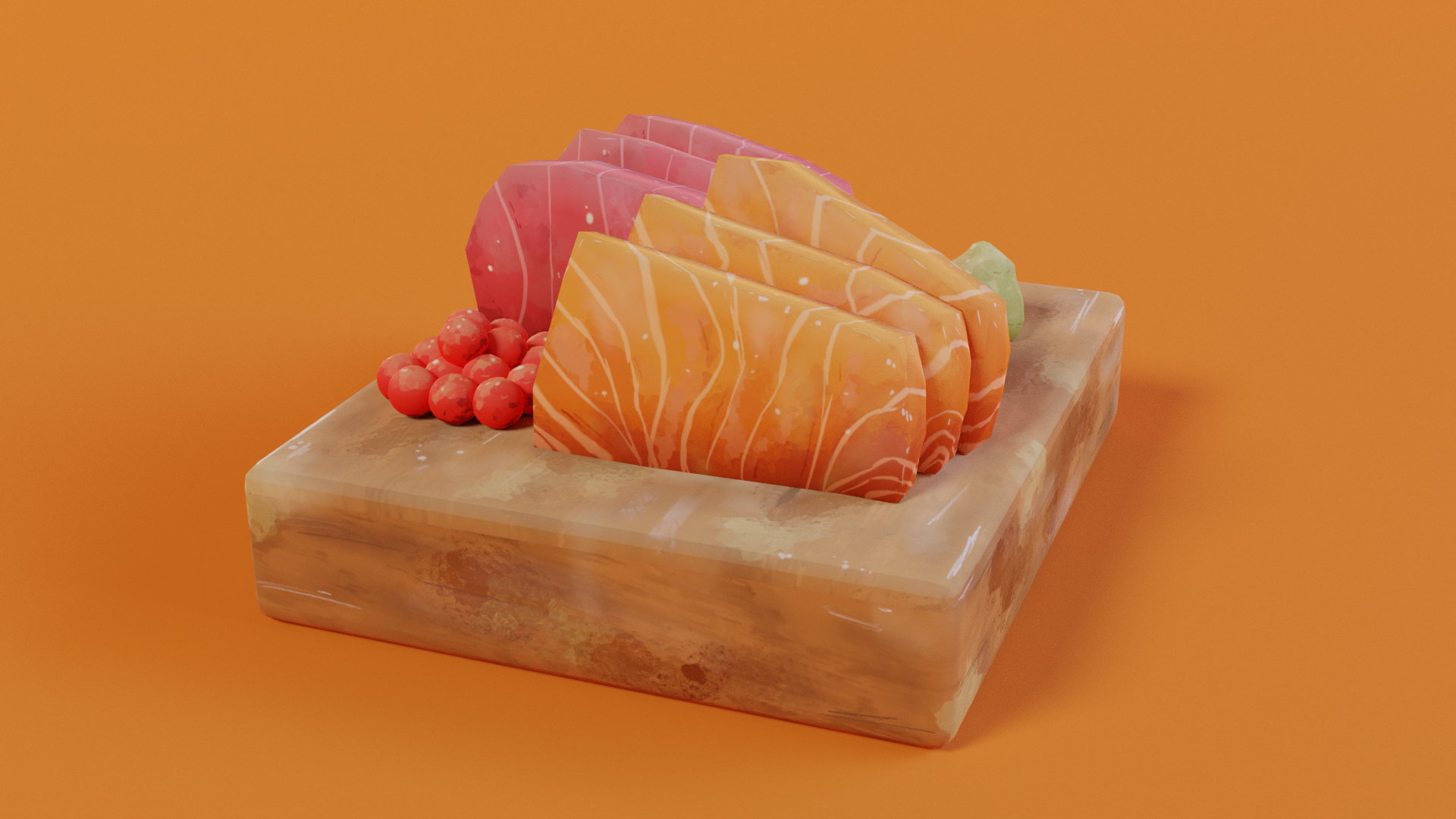 Hand-painted Sashimi 3D Model - TurboSquid 2045985