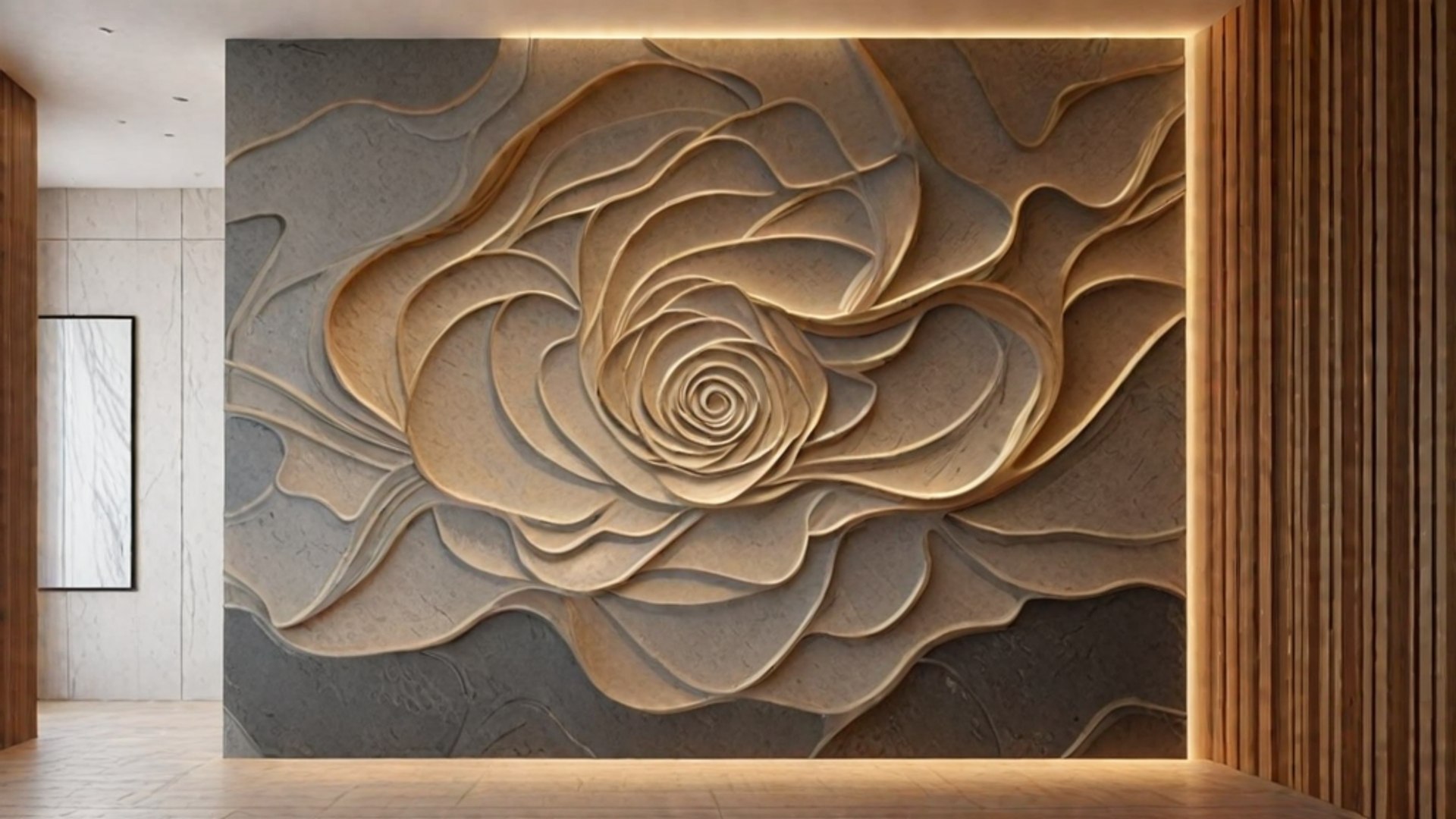 Modern Panel Wall Decor Set Relief Stl Mural CNC 190 3D Model ...