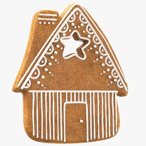 3D Detailed Gingerbread House Cookie model