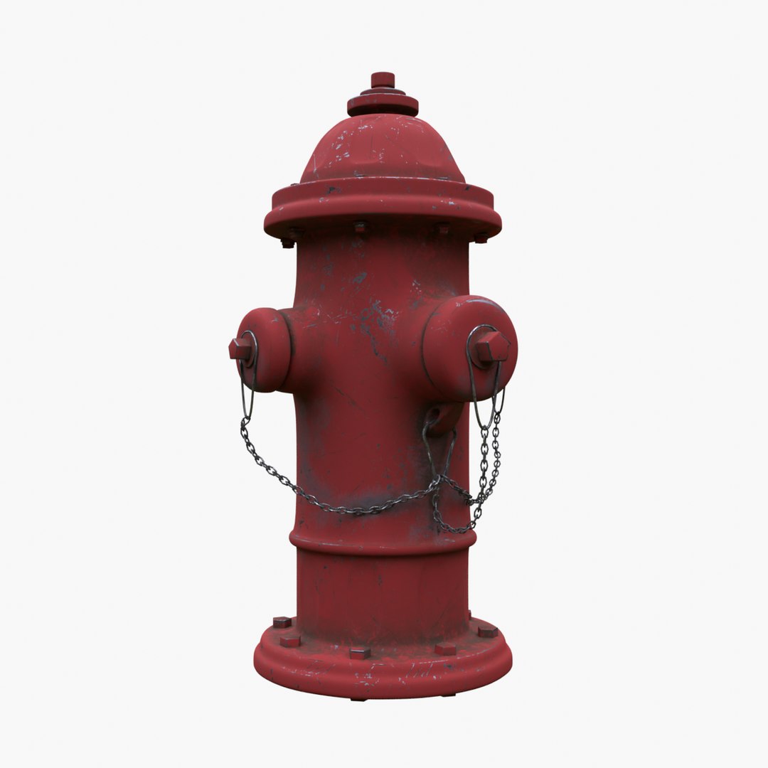 modelo 3d Red Fire Hydrant dirty and scratched - TurboSquid 1949719