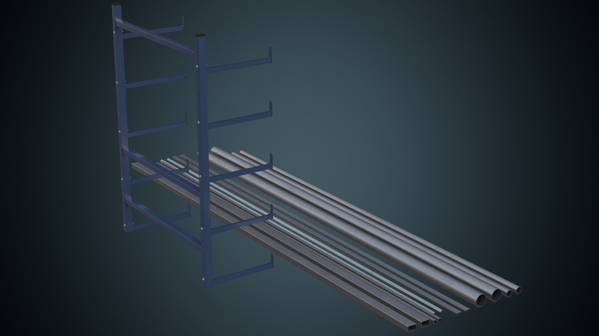 Pipe Rack 1A 3D Model - TurboSquid 2250793