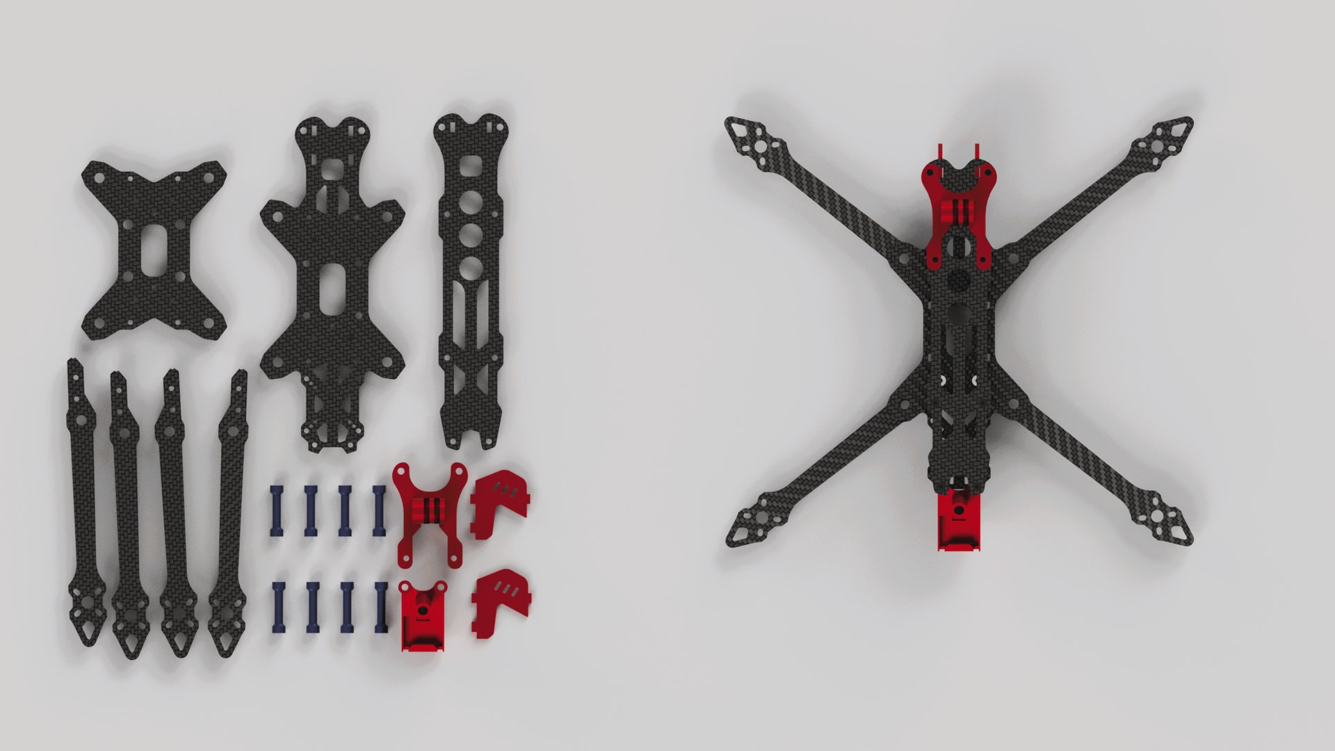 3D FPV Drone Frame Kit - TurboSquid 2404041