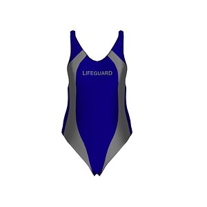 blue womens lifeguard 3D model