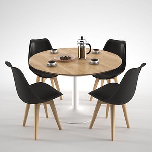 3d model habitat lance dining table