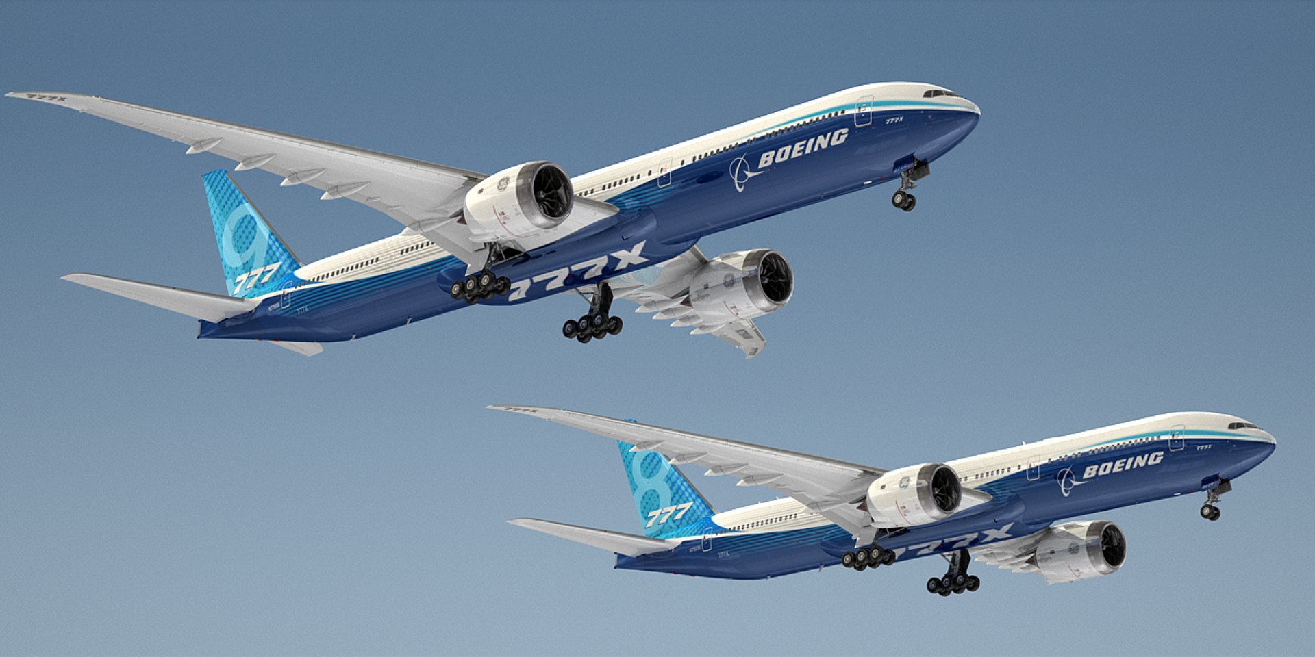 boeing 777x family aircrafts model https://p.turbosquid.com/ts-thumb/Cb/gc2iFx/l0RVKnKZ/777x_family_blue_01/jpg/1581516832/1920x1080/fit_q87/bde1a8f2a27e364fd07d5ba4df0e46dd4a71cb58/777x_family_blue_01.jpg