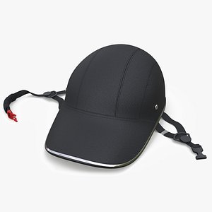 3D Bike Helmet Black Leather