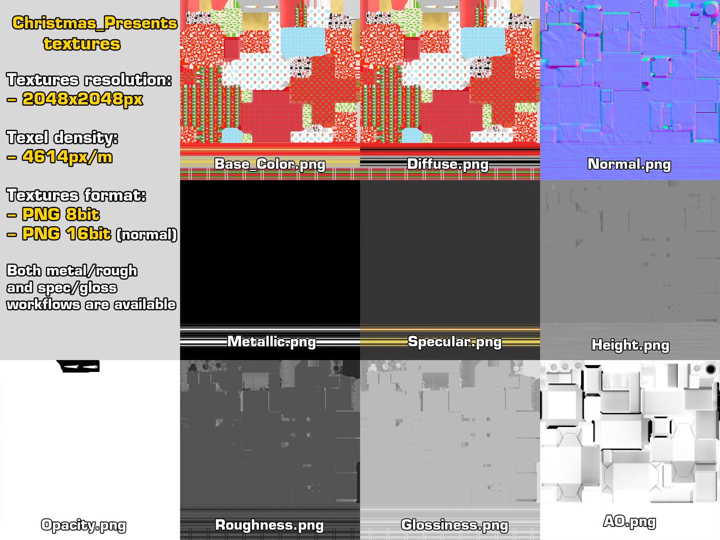 present christmas gameready lods model https://p.turbosquid.com/ts-thumb/Cb/i6aJTs/Jk/textures_2/jpg/1607169147/1920x1080/fit_q87/5de8bdced2e39b368cc62e984451a9c9b78267c8/textures_2.jpg