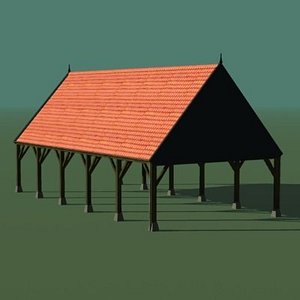 free country-barn 3d model