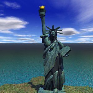 Comic statue of Liberty