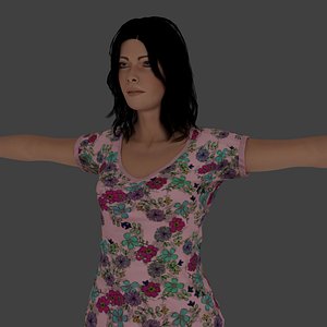 Rigged Female Character 20 3D model