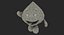 Water Drop Cartoon Mascot Character Waving 3D Model