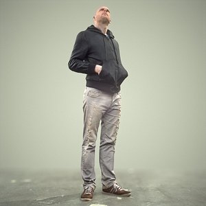 Casual Man Looking Up