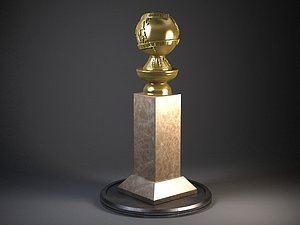 3d model trophy award gold golden