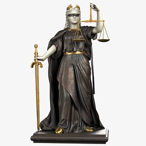 3D lady justice model