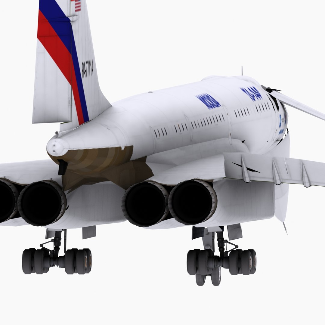 aircraft tupolev nasa 3d model