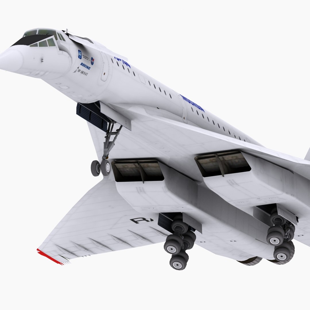 aircraft tupolev nasa 3d model