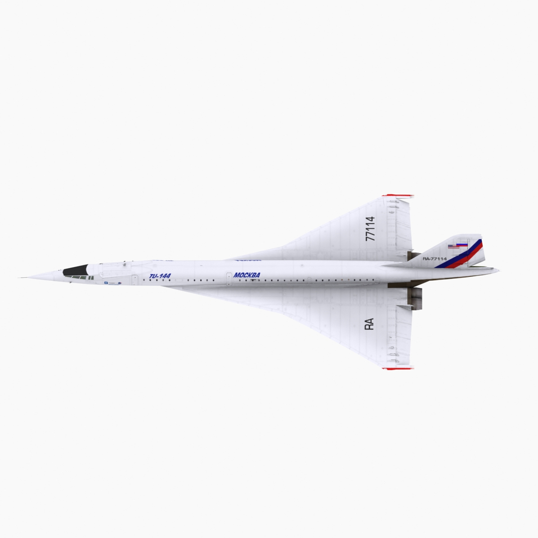 aircraft tupolev nasa 3d model