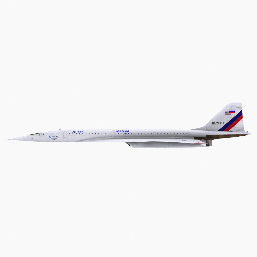 aircraft tupolev nasa 3d model
