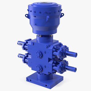 Industrial Hydraulic Pump Unit Blue