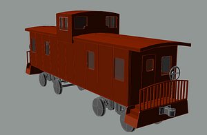 3d model caboose solid