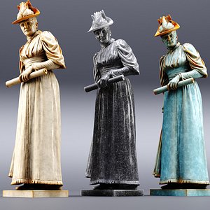 3D Lady sculpture model