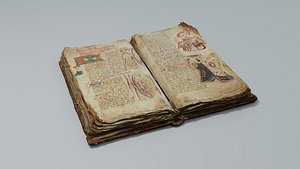 3D book big open model