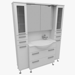 3d model of bathroom furniture