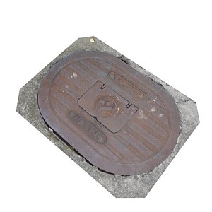3D Game Ready Manhole Cover 3