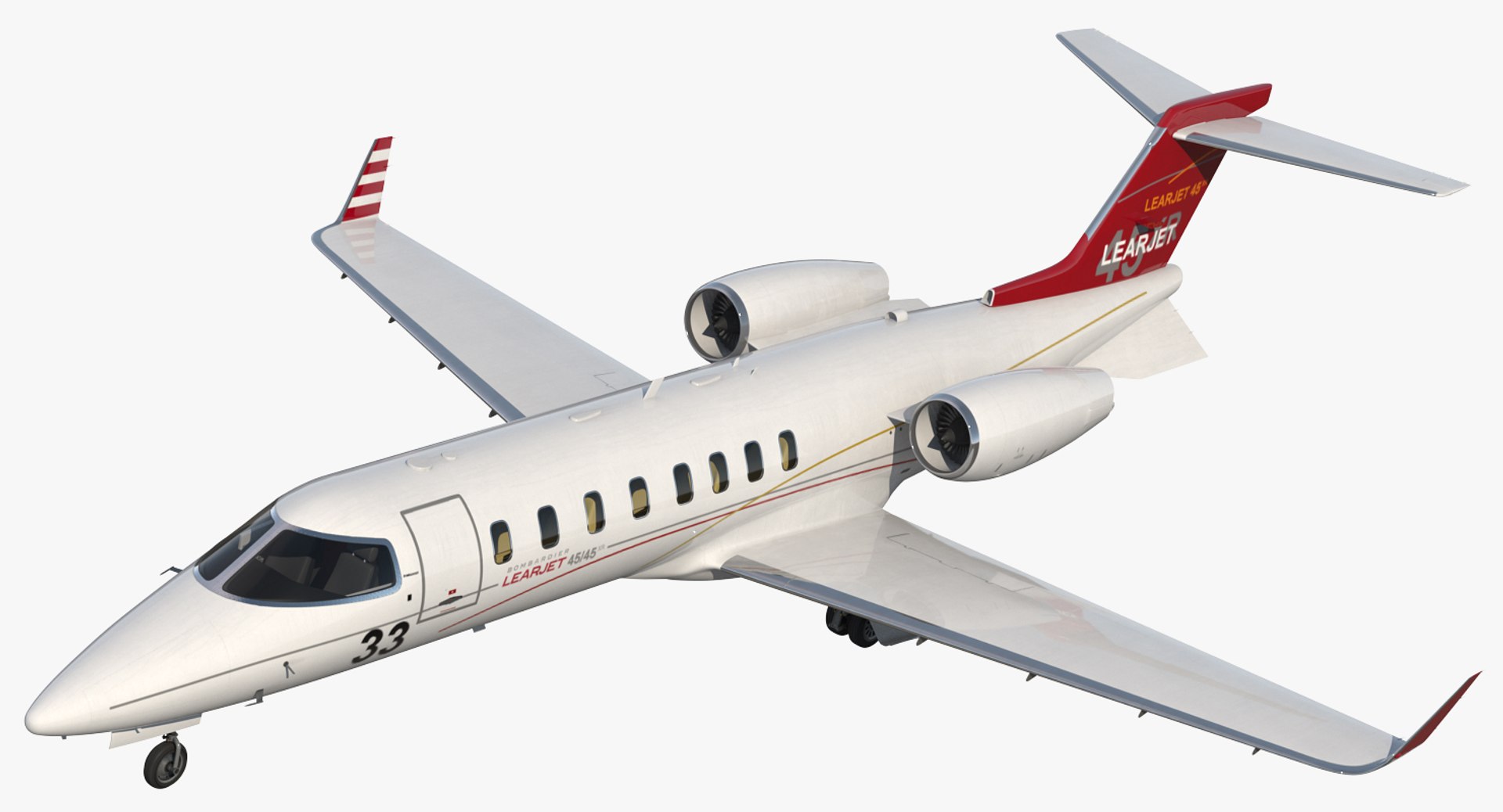 Bombardier Learjet 45XR 3D model preview