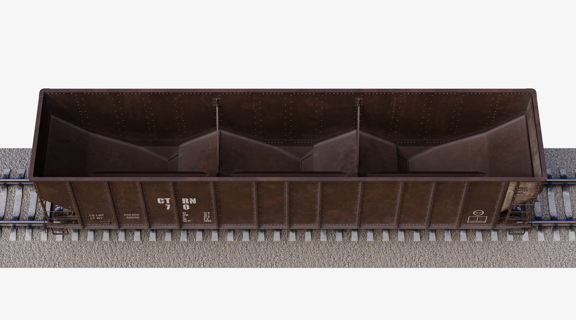 3D h351 open hopper rail model - TurboSquid 1433651