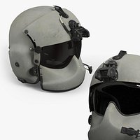 Gentex HGU-56 P Protective Flight Helmet Rigged