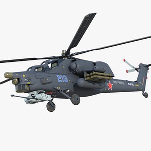 Attack Helicopter MI 28H Havoc Rigged