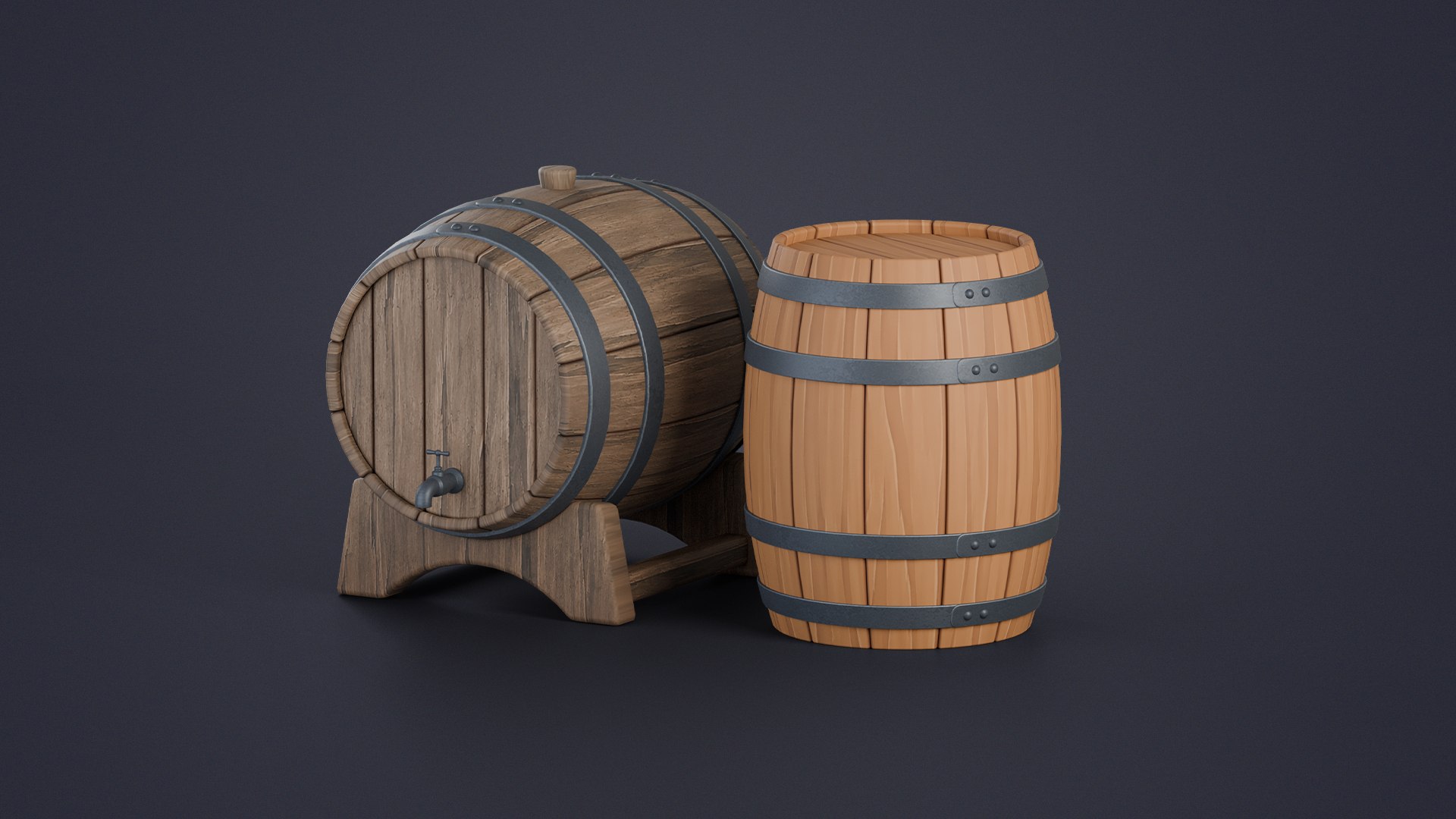 3D Stylized Medieval Props Pack https://p.turbosquid.com/ts-thumb/Cc/Hd8Var/EW/2.wooden_barrel/jpg/1783432946/1920x1080/fit_q87/a1f732614d1f427d0999515f7bd195ef9611e488/2.wooden_barrel.jpg