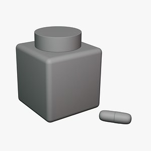 Pill Bottle - Geometry Only No Textures No Materials 3D model