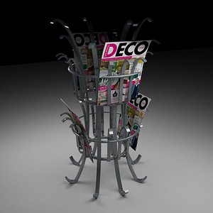 3D steel magazine rack