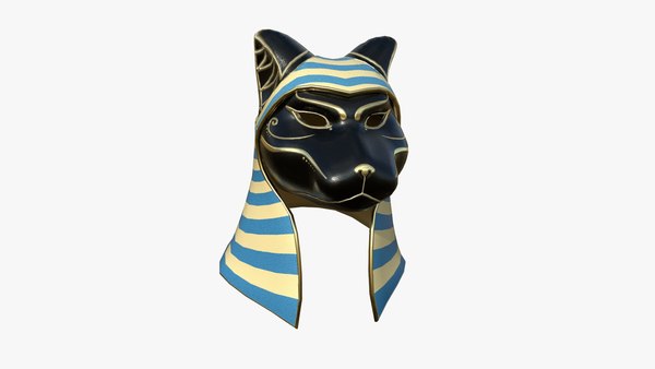 Bastet Mask A07 - Egyptian Gods Character Clothing 3D model