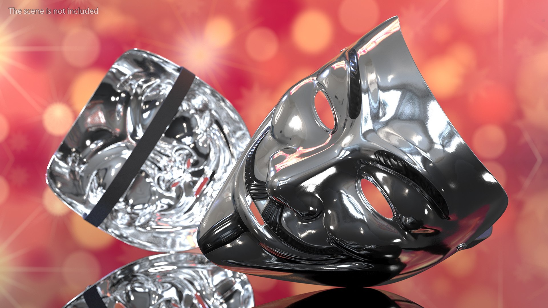 3D Guy Fawkes Mask Silver - TurboSquid 1771797