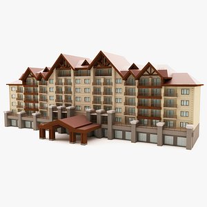 3d model resort hotel