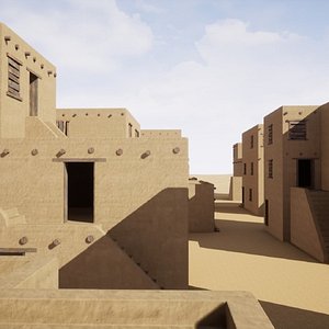 Ancient desert house 3D model