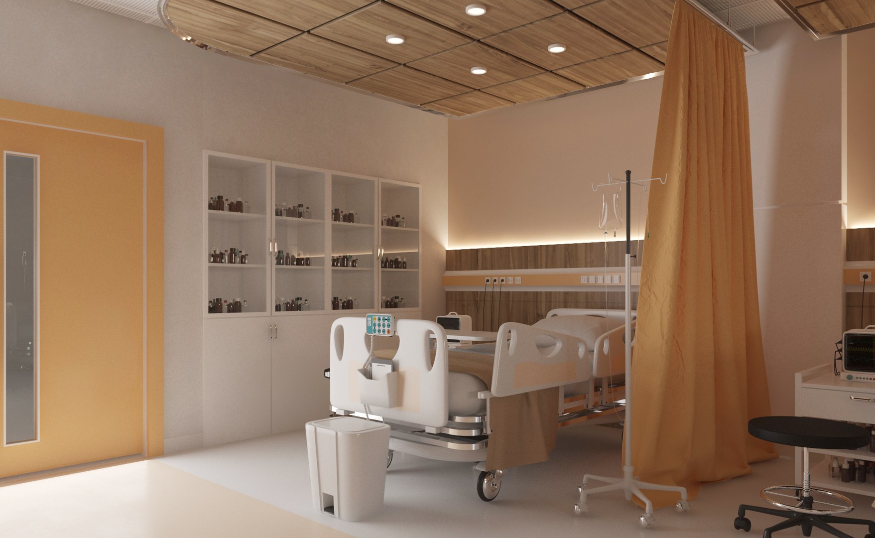 3D Emergency Ward Interior Hospital - TurboSquid 1590576