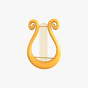 Low Poly - Cartoon Harp