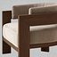Modern Curved Solid Wood Armchair Leather Lounge Chair 3D Model