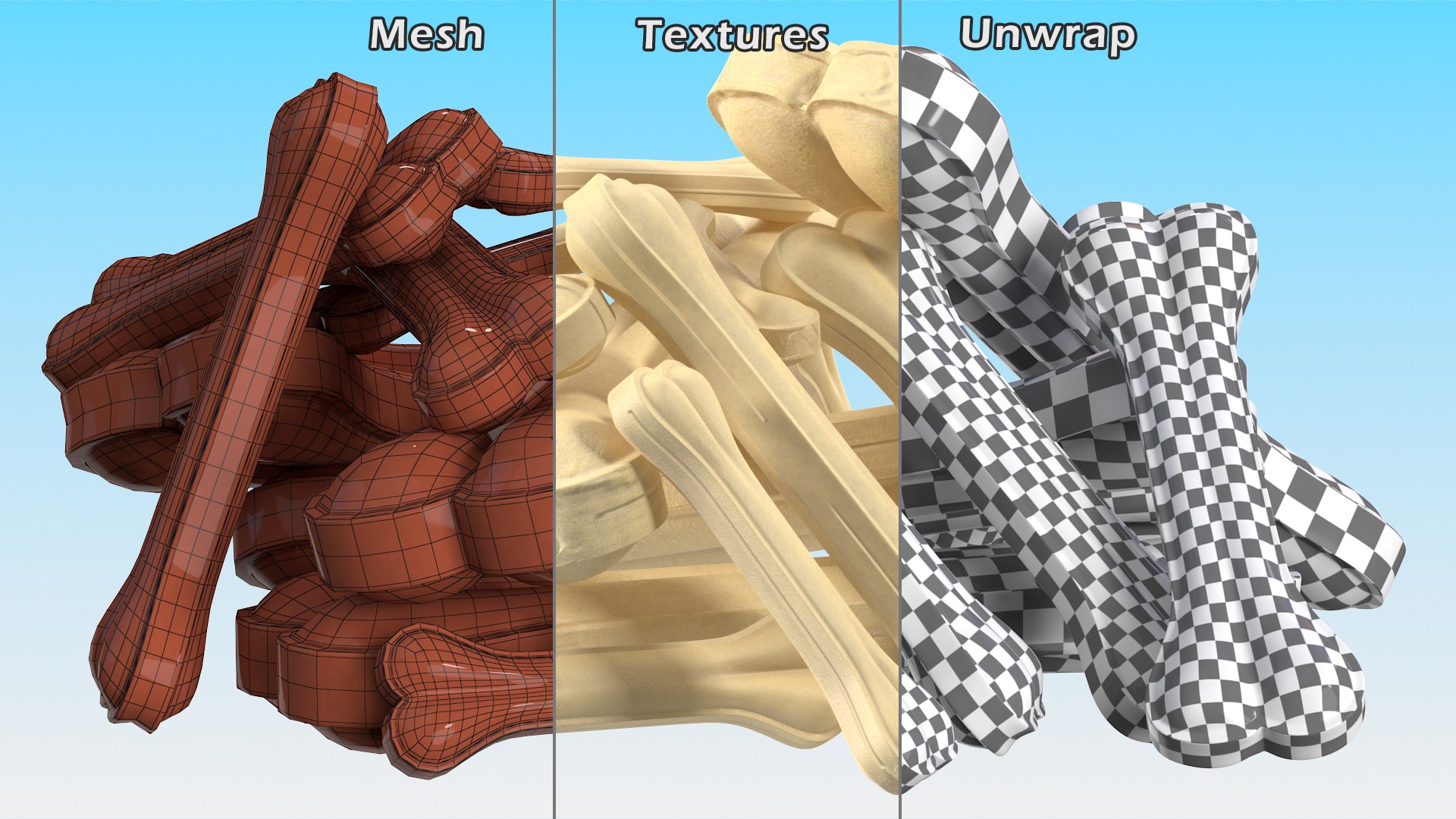 Pile of Dog Chew Bones Light 3D model https://p.turbosquid.com/ts-thumb/Cc/lwQnPS/Pq/pileofdogchewboneslight3dmodel015/jpg/1704450790/1920x1080/fit_q87/7e962637b05c8f46153a850db647ed836509a823/pileofdogchewboneslight3dmodel015.jpg