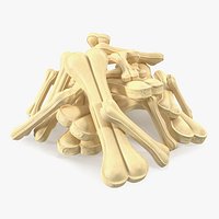 Pile of Dog Chew Bones Light
