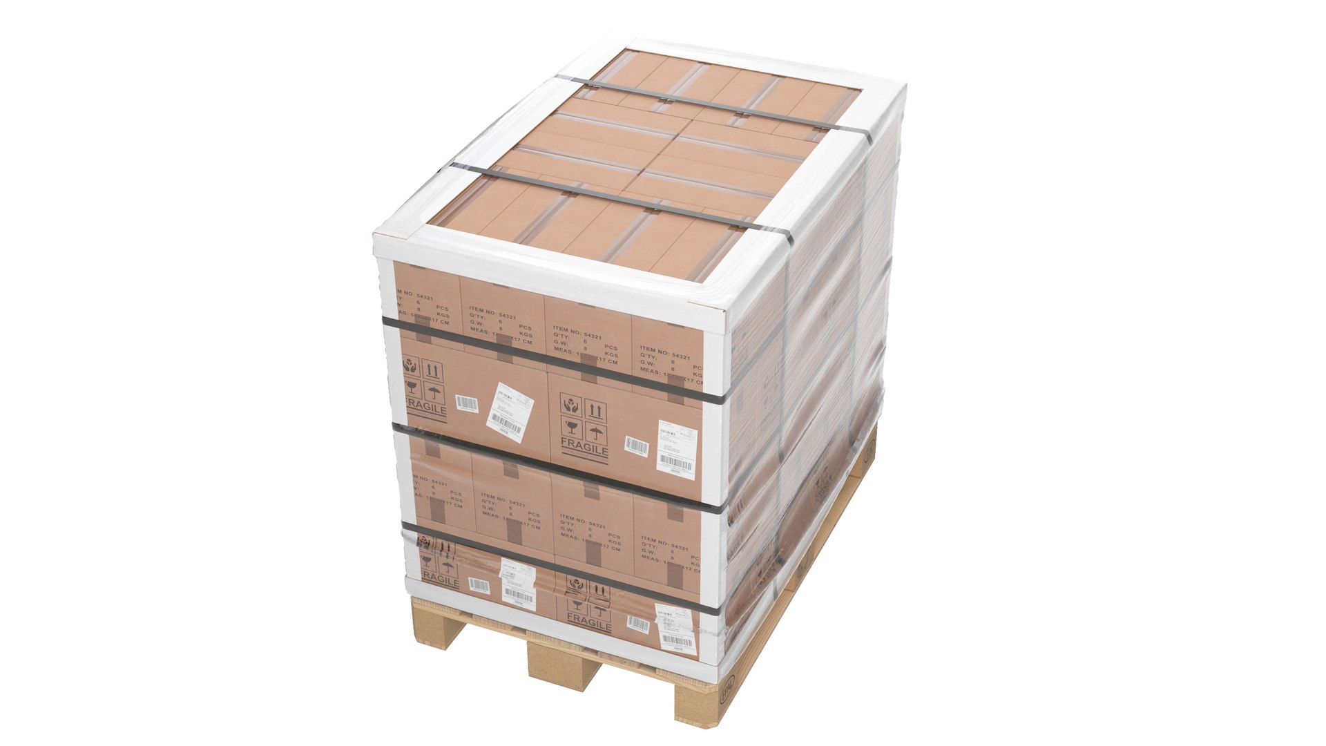 3D Pallet With Boxes - TurboSquid 1991158