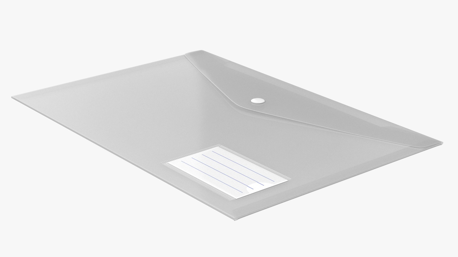 Transparent A4 Plastic Document Folder 3D model preview