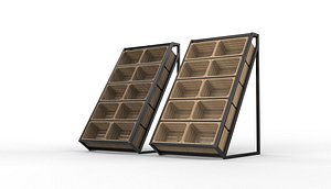 3D Wooden Display Stand 3D model