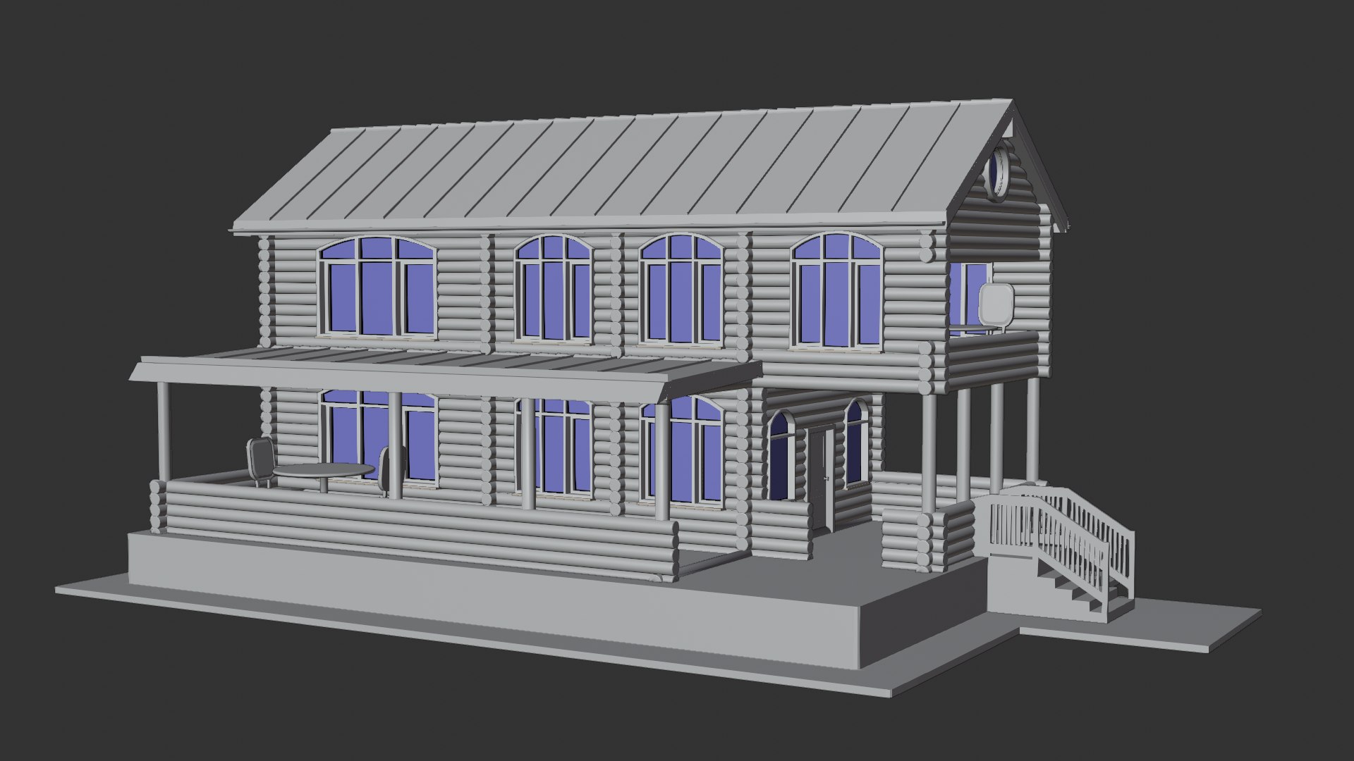Log House 3D Model - TurboSquid 1696118